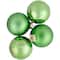 6ct. 3" Shiny & Matte Green Glass Ball Ornaments